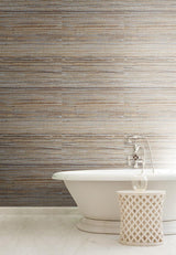 Wallpaper Raw Jute Grasscloth Wallpaper // Metallic