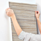 Wallpaper Raw Jute Grasscloth Wallpaper // Metallic