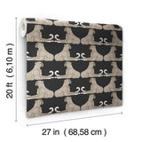 Wallpaper Reclining Cheetahs Peel & Stick Wallpaper // Black