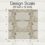 Wallpaper Reclining Cheetahs Peel & Stick Wallpaper // Brown