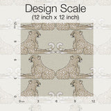 Wallpaper Reclining Cheetahs Peel & Stick Wallpaper // Taupe