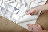 Wallpaper Refraction Peel & Stick Wallpaper // Blue & Grey