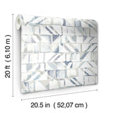 Wallpaper Refraction Peel & Stick Wallpaper // Blue & Grey