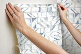 Wallpaper Refraction Peel & Stick Wallpaper // Blue & Grey