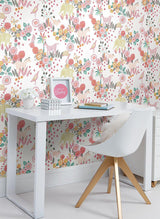 Wallpaper Reverie Peel & Stick Wallpaper // Coral