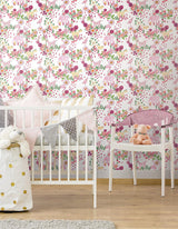 Wallpaper Reverie Peel & Stick Wallpaper // Pink & Green