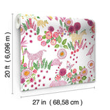 Wallpaper Reverie Peel & Stick Wallpaper // Pink & Green