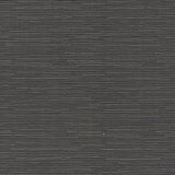 Wallpaper Ribbon Bamboo Wallpaper // Black & Silver Metallic