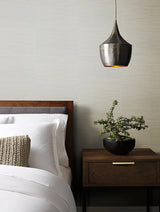 Wallpaper Ribbon Bamboo Wallpaper // Cream & Gold Metallic