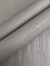 Wallpaper Ribbon Bamboo Wallpaper // Silver Metallic