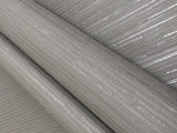 Wallpaper Ribbon Bamboo Wallpaper // Silver Metallic