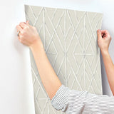 Wallpaper Riviera Bamboo Trellis Wallpaper // Cream