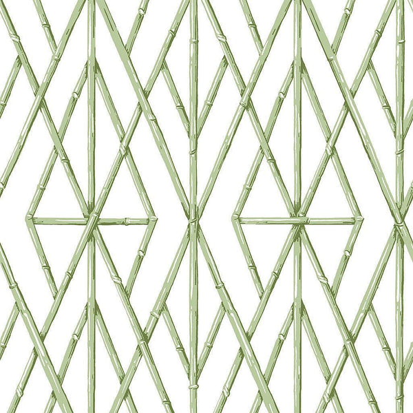 Wallpaper Riviera Bamboo Trellis Wallpaper // Green 