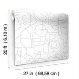 Wallpaper Robotics Peel & Stick Wallpaper // Grey