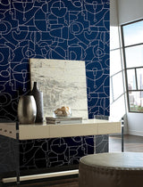 Wallpaper Robotics Peel & Stick Wallpaper // Navy