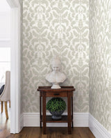 Wallpaper Royal Fern Damask Wallpaper // Beige