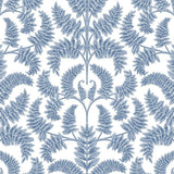 Wallpaper Royal Fern Damask Wallpaper // Blue