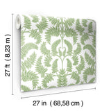 Wallpaper Royal Fern Damask Wallpaper // Green