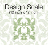 Wallpaper Royal Fern Damask Wallpaper // Green