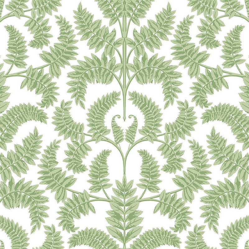 Wallpaper Royal Fern Damask Wallpaper // Green 