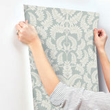 Wallpaper Royal Fern Damask Wallpaper // Green