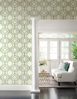 Wallpaper Sawgrass Trellis Wallpaper // Green