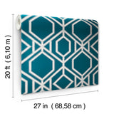 Wallpaper Sawgrass Trellis Wallpaper // Navy