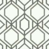 Wallpaper Sawgrass Trellis Wallpaper // White & Grey