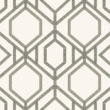 Wallpaper Sawgrass Trellis Wallpaper // White & Taupe