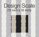Wallpaper Scalloped Stripe Wallpaper // Black