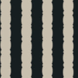 Wallpaper Scalloped Stripe Wallpaper // Black