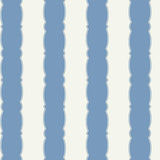 Wallpaper Scalloped Stripe Wallpaper // Blue