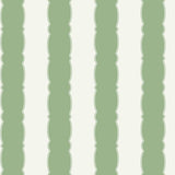 Wallpaper Scalloped Stripe Wallpaper // Green
