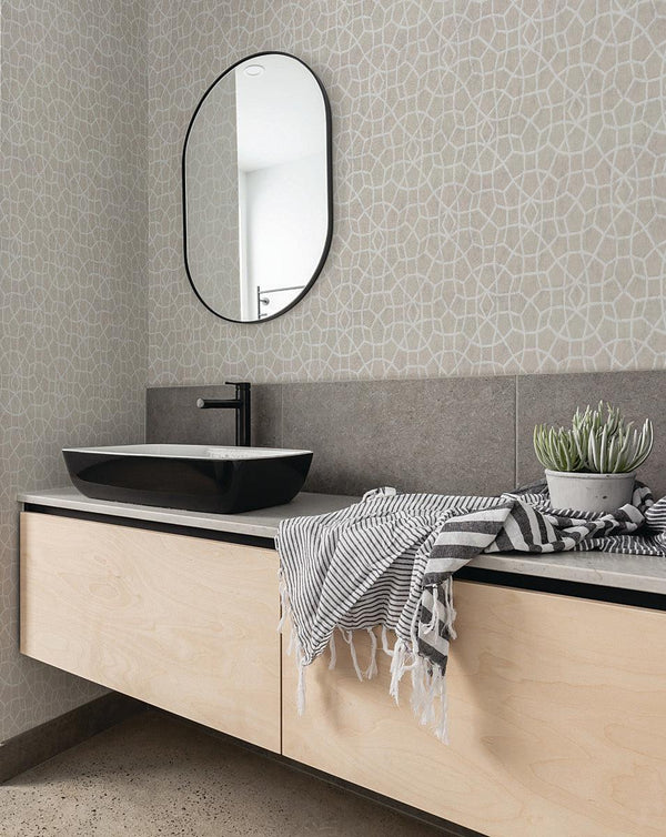 Wallpaper Sculptural Web Wallpaper // Beige