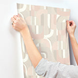 Wallpaper Sculpture Garden Wallpaper // Pink & Cream