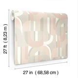 Wallpaper Sculpture Garden Wallpaper // Pink & Cream