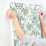 Wallpaper Seaside Jacobean Wallpaper // Green & Blue