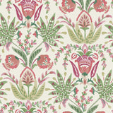 Wallpaper Seaside Jacobean Wallpaper // Green & Red