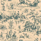 Wallpaper Seasons Toile Wallpaper // Blue & Tan