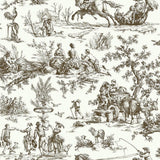 Wallpaper Seasons Toile Wallpaper // Brown