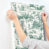 Wallpaper Seasons Toile Wallpaper // Dark Green