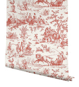 Wallpaper Seasons Toile Wallpaper // Red