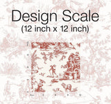 Wallpaper Seasons Toile Wallpaper // Red