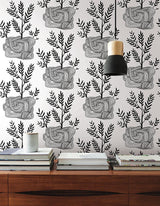 Wallpaper Seedlings Peel & Stick Wallpaper // Black