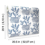 Wallpaper Seedlings Peel & Stick Wallpaper // Blue