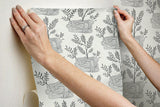 Wallpaper Seedlings Peel & Stick Wallpaper // Grey