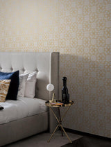 Wallpaper Serendipity Wallpaper // Cream & Gold Metallic