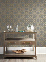 Wallpaper Serendipity Wallpaper // Grey & Gold Metallic