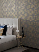 Wallpaper Serendipity Wallpaper // Grey & Gold Metallic