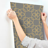 Wallpaper Serendipity Wallpaper // Grey & Gold Metallic